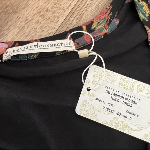 Peruvian Connection Black Floral Dress - Picture 6 of 11